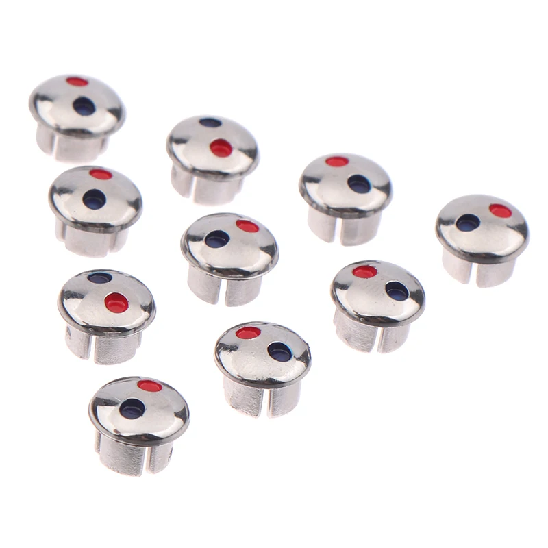 10pcs Faucet Handle Hot Cold Water Sign Red Blue Label Decoration Cover Kitchen Bathroom Mixer Tap Indicate For Faucet Handles
