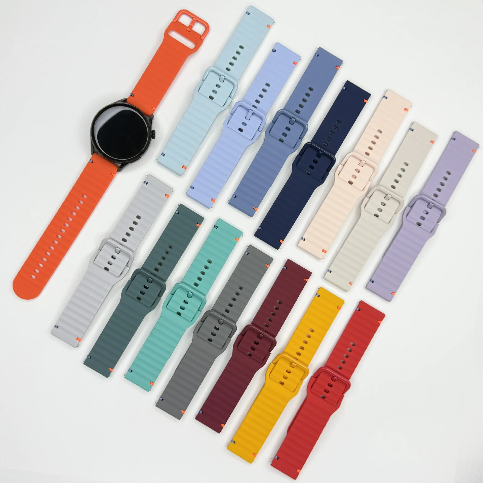 Sporty Silicone Watch Strap, Available in Multiple Sizes