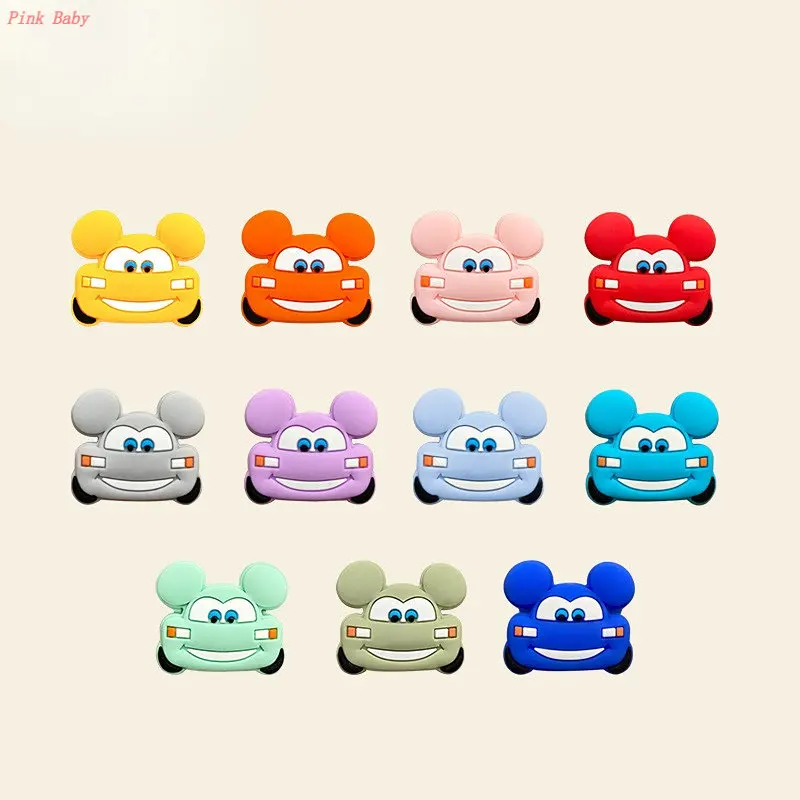 

5pcs Automobile Silicone Beads BPA Free TOY Baby Accessories Children Toys Beads Items Care Tools Teethers Dental Mother Kids
