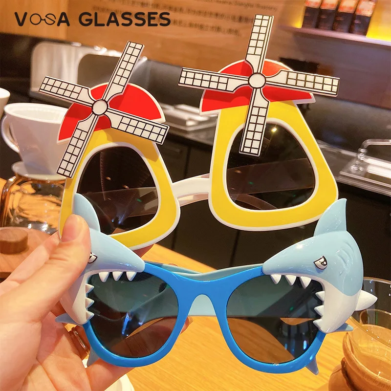 Summer Children Cute Dinosaur Cartoon Sunglasses Outdoor Sun Protection Sunglasses Baby Shade Glasses Kid UV400