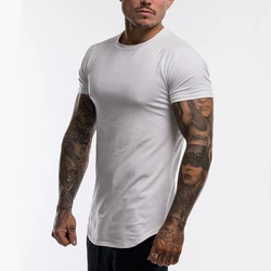 Men's Cotton Breathable Fitness Short Sleeve T - Shirt - Summer Tight Tee - XXL (WHITE)