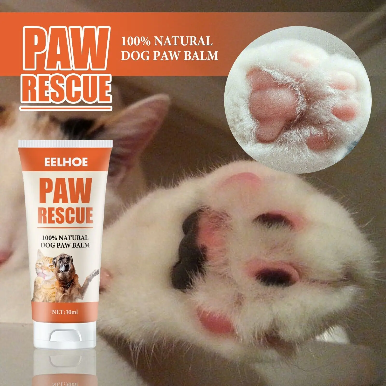 

30ml Pet Paw Balm Care Protection Cream Soother Natural Ingredients Dog Cat Feet Lotion For Dog Cat Puppy Kitten Products