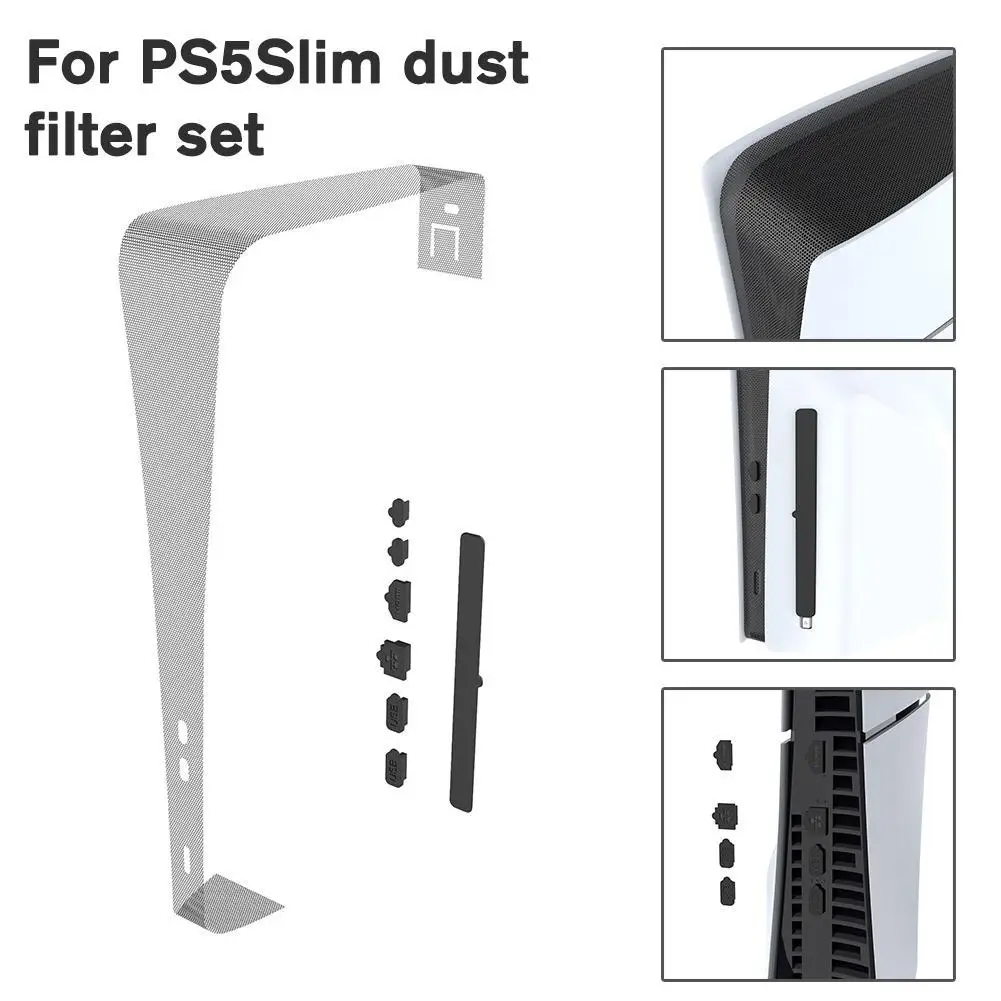 Per Ps5 Slim Digital /Optical Drive Version Host Set Antipolvere Per Ps5 Slim Game Console Dust Filter Cover Protector Accessori