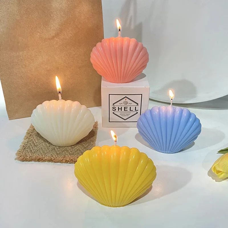Koonafy Stampo per Candela a Conchiglia,Epossidica Stampi Silicone, Stampi in Silicone a Forma di conchiglia Marino,per Regali Artigianali in Resina,Armadietti da Tavolo Decorazioni