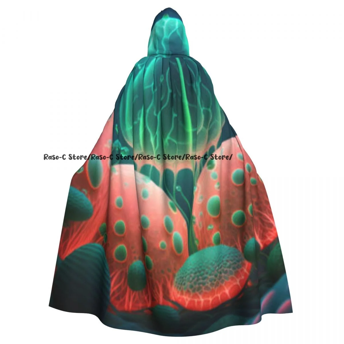 

Unisex Witch Party Reversible Hooded Adult Vampires Cape Cloak Jellyfish Swims In The Ocean Sea