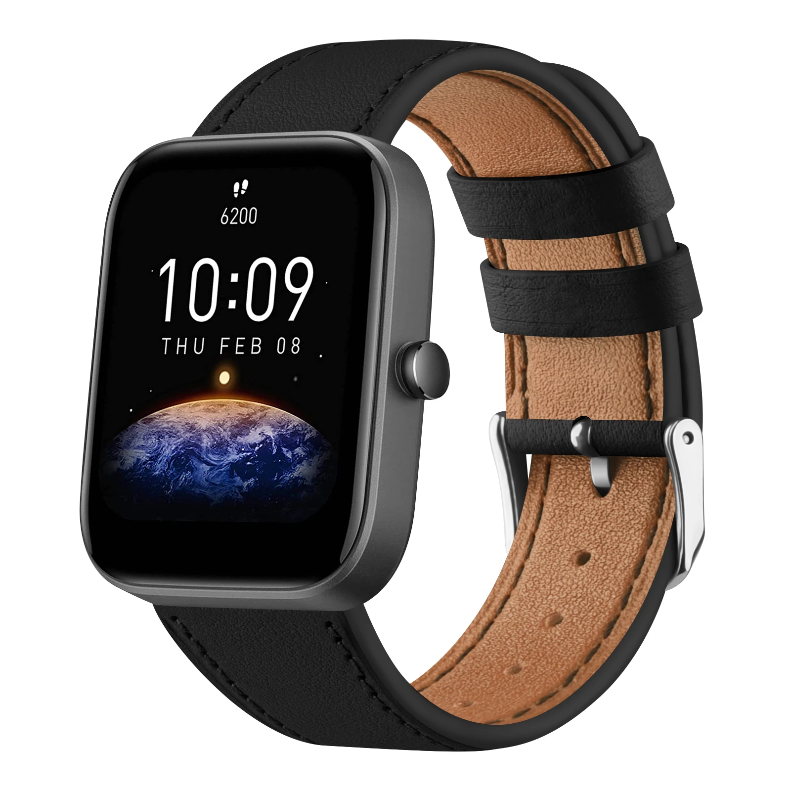 Elegant Leather Smartwatch Strap - Premium Multi-Model Fit Bracelet