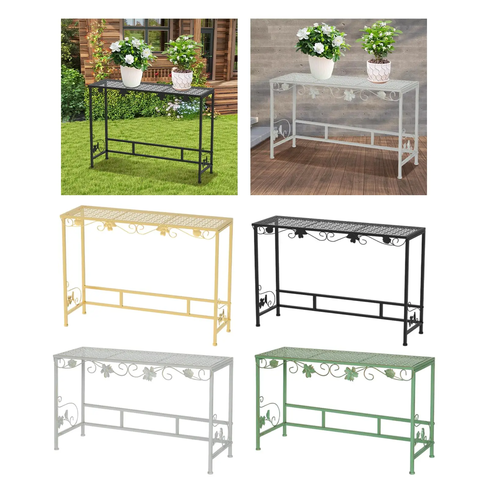 Plant Stand Flower Pot Holder Rack Gifts Planter Rack Display Shelves Metal Plant Stand Shelf for Outdoor Living Room Balcony