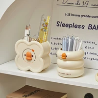 Cute Cartoon Round Pencil Holder Office Desk Pen Pot Cup Case Container Organiser Durable Pencil Case 1