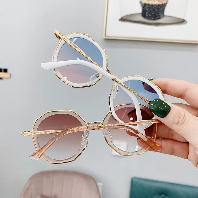 Kids Sunglasses Boys Girls Vintage Polygon Glasses UV400