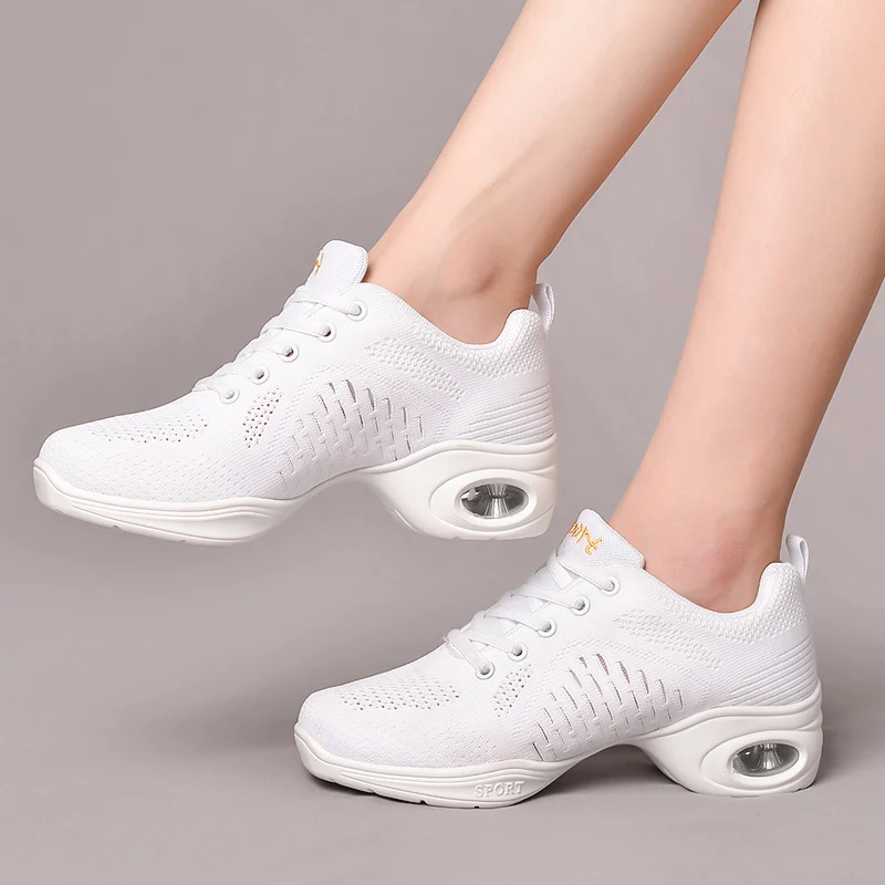 New Soft Outsole Breath Dance Shoes Women Sports Feature Dance Sneakers Jazz Hip Hop Shoes Woman Dancing Shoes Feminino Zapatos 5