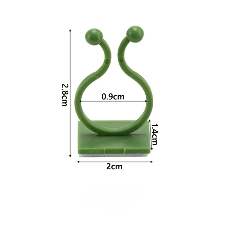 1-50Pcs Plant Climbing Wall Clip Acrylic Sticker Self-adhesive Hook Plant Vine Traction Fixator Indoor and Outdoor Decoration