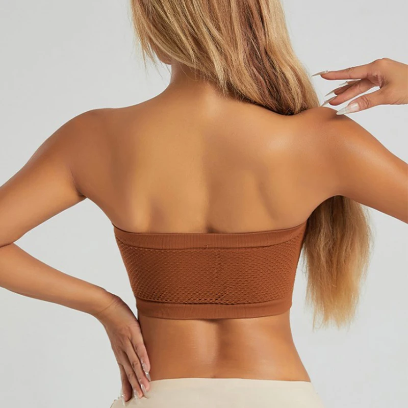 Sexy Front Button Strapless Bras Women No Underwire Seamless Bralettes Wireless Bra Soft Support Plus Size Tube Top