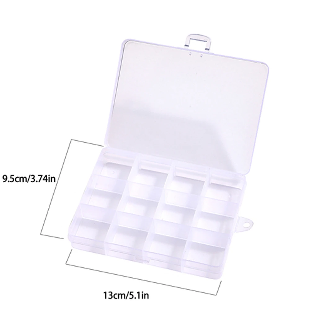 Plastic Jewelry Box 28 Grid Compartment Slot Organizer Storage Beads Container Jewelry Storage Box Rectangle Case Display