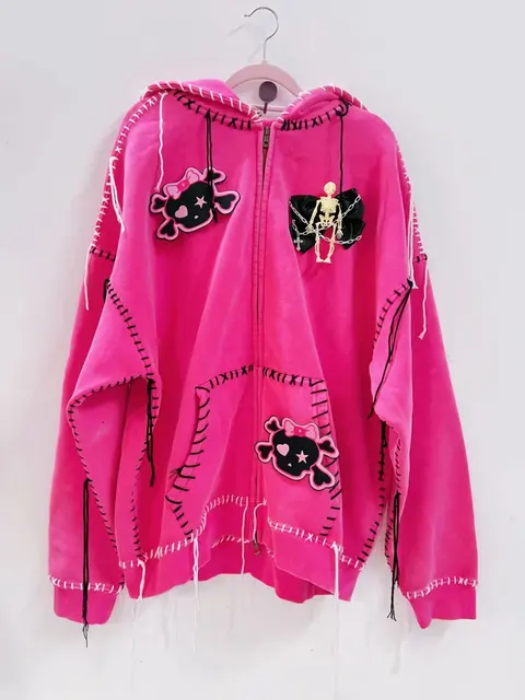 Contrast Colour Hooded Sweatshirt Top 3