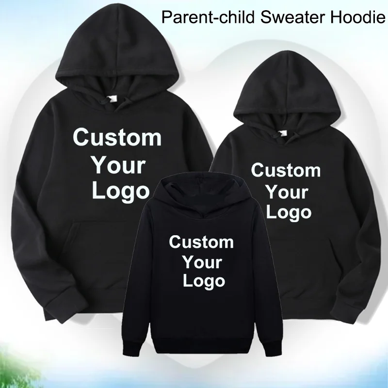 Children Hoodie Parent-child Sweater Hoodie Autumn Fleece Thick Pullover Kid Men Women Casual Hoodie