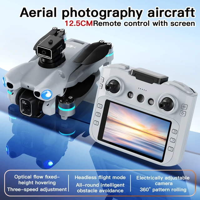 Aerial FPV New AE5 Pro GPS Drone 8K Camera Professional Brush Avoiding Obstacle with Large Screen Remote Control Folding Drone