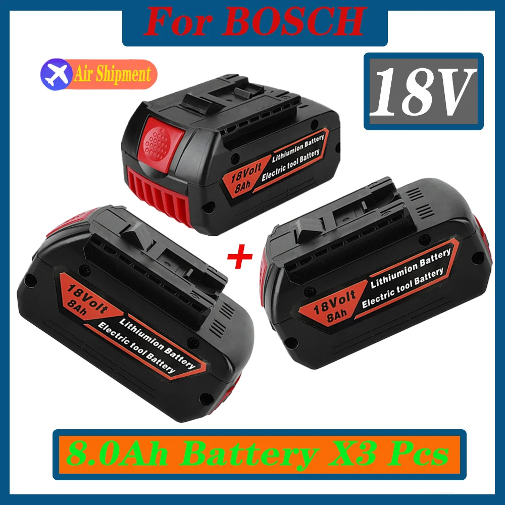 

18V Battery for Bosch Professional System Cordless Tool 6A 8A 10A for Bosch Electric Drill Rechargeable Li-ion Battery Charger