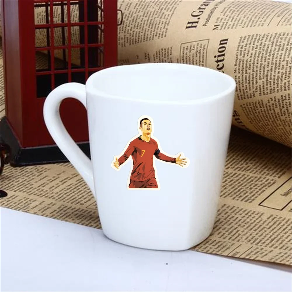 Real Fan Club Bar Room Decor Wall Stickers Cristiano Ronaldo Football Star Madrid Waterproof Wall Sticker 52Pcs No Repeat