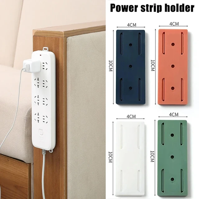 Plug Hook Seamless Punch Free Plug Sticker Holder Wall Fixer Power Strip  Holders Storage Sockets Wall Shelf Stand Holder Hanger - AliExpress