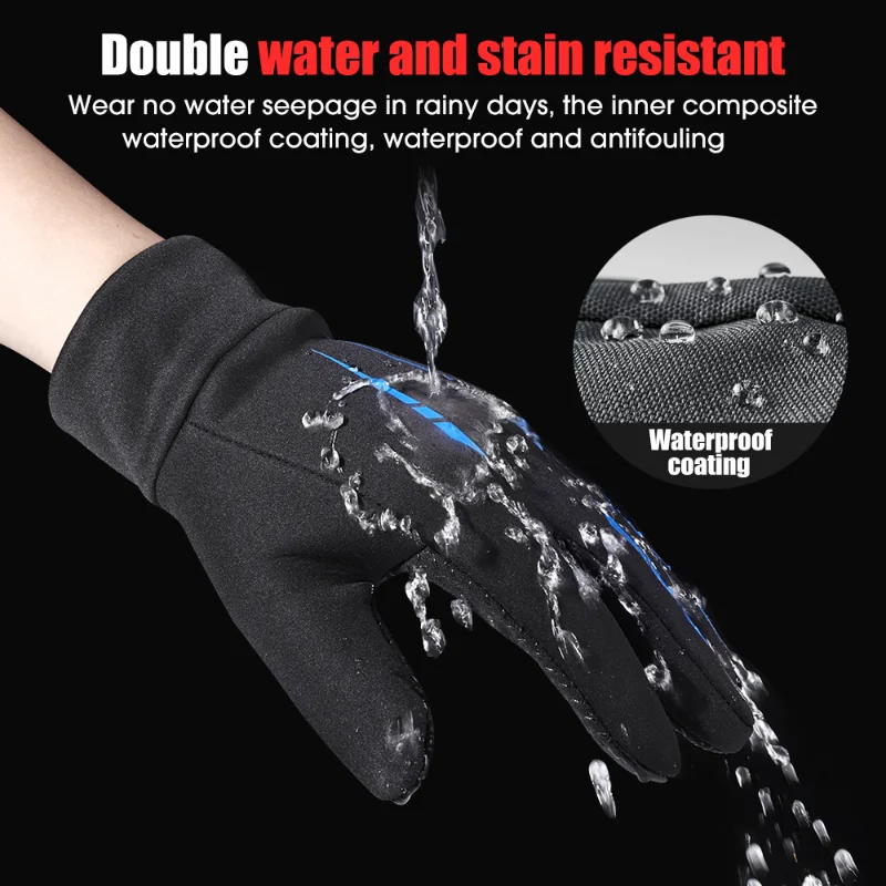 Winter Gloves Men Cycling Bike Women Thermal Fleece Cold Wind Waterproof TouchScreen Bicycle Warm Outdoor Running Skiing Mitten 4