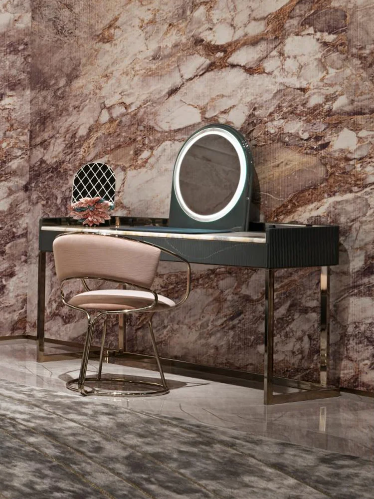 

Italian light luxury marble dressing table home bedroom modern minimalist net red ins wind makeup table