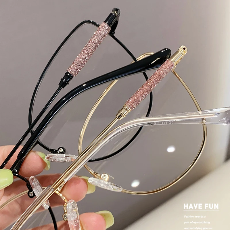 New Cat Eye Blue Filter Reading Glasses Women Elegant White Metal Eyeglasses Frame Computer Goggles Fashion Presbyopia Eyewear 2