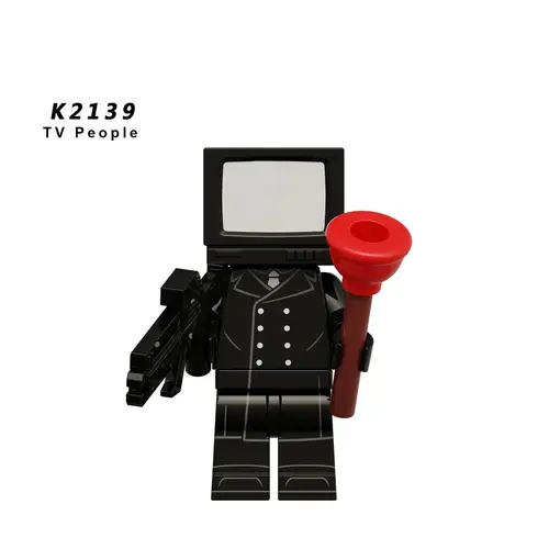 New KDL SWAT Skibidi Toilet Man Figures Anime Block Toys TvMan Titan Cameraman Speakerman Bricks Model Toy Birthday Gift - Image 34