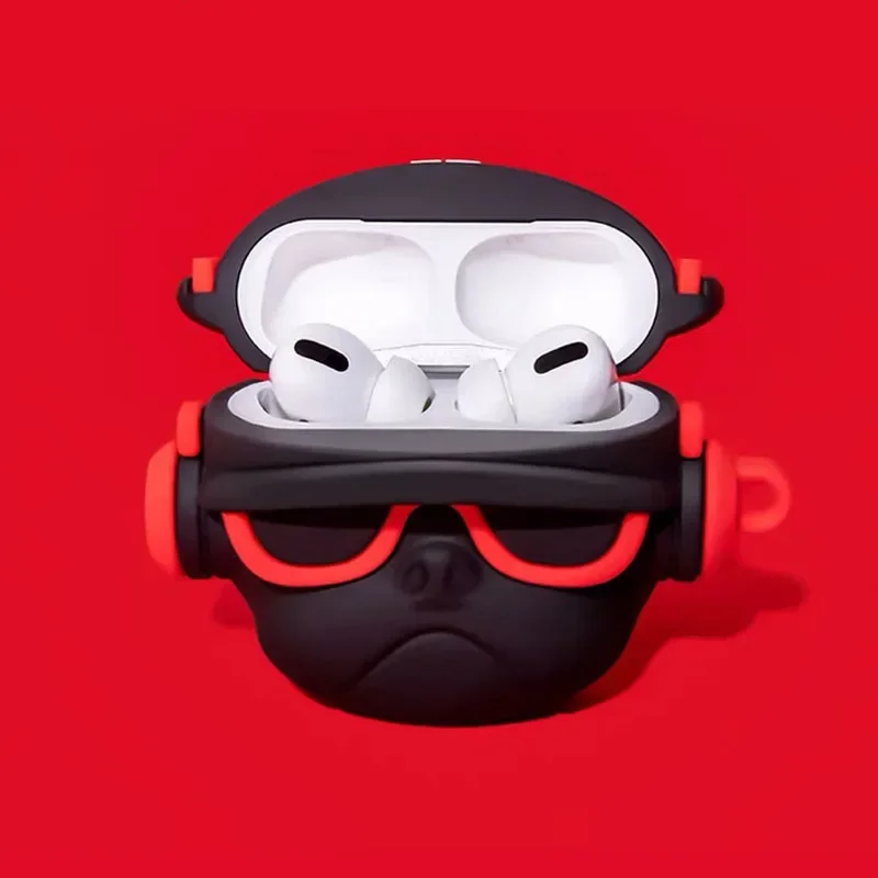 Cute Cartoon 3D Bulldog Dog Earphone Case for Airpods 3rd