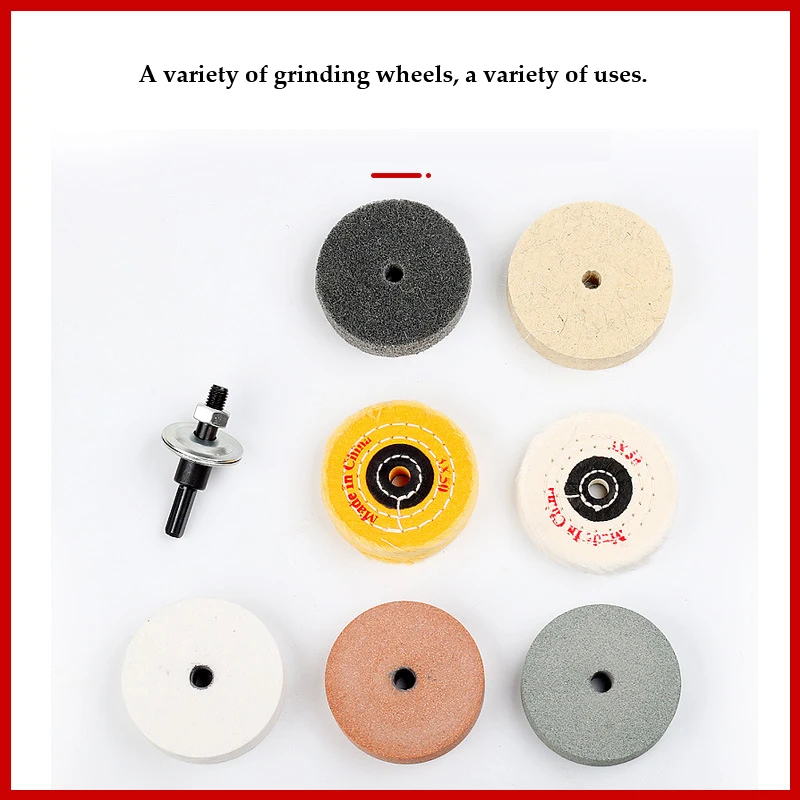 Polish Cloth Wheel Brush Head Grinder Shank 75mm Mini Drill Accessories Abrasive Disc Grinding Wheel Polishing Pad