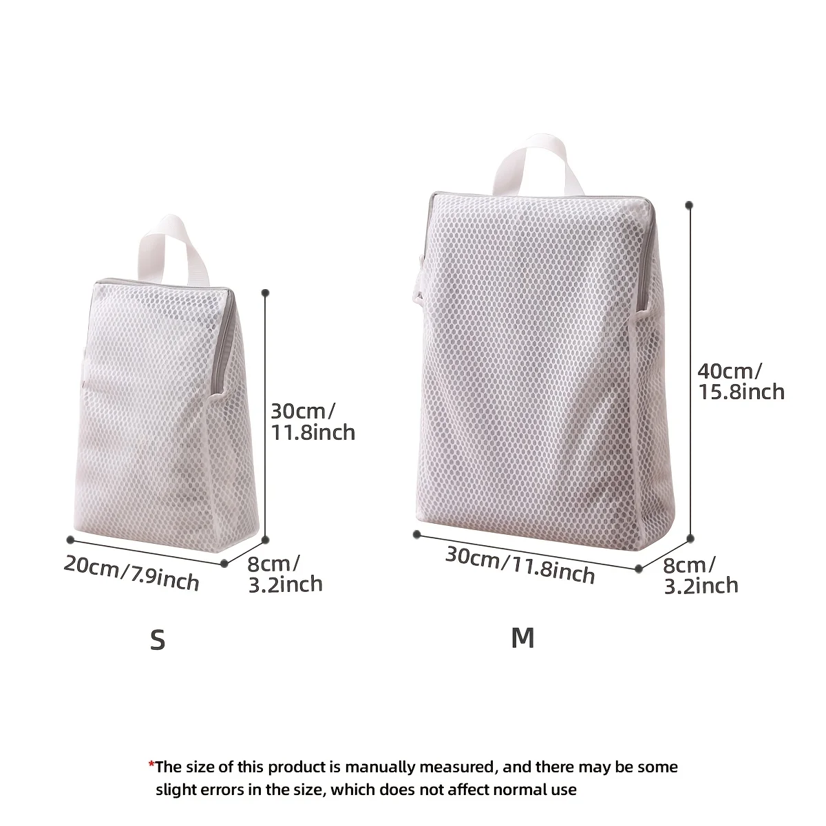 1pc Honeycomb Mesh Laundry Bag with Zipper - Wall-Mounted, Multi-Functional Clothes Storage Organizer for Bedroom & Bathroom 4