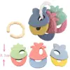 Fruit Macaroon Teether Teething toys for teething babies Easy to grip Food-grade silicone Anti-Swallowing design 1