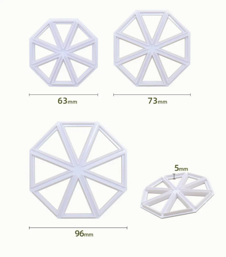 Fondant Cake Mold Cookie Cutter Biscuits Baking Tools 3Pcs