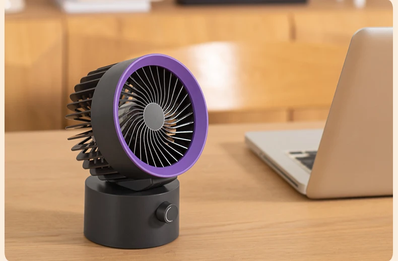 Description Picture 4 of itemPortable Desktop Rechargeable Fan Small Cooling Ventilador Shake Head Fan Stepless Speed Regulation Personal Fan for Room Office