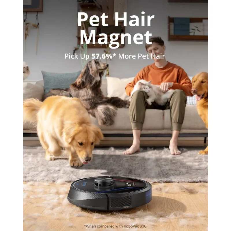 eufy Anker RoboVac X8-Robot Vacuum Pet Hair, iPath Laser Navigation, Twin-Turbine 2000Pa x2 Suction, AI. Map 2.0 Technology