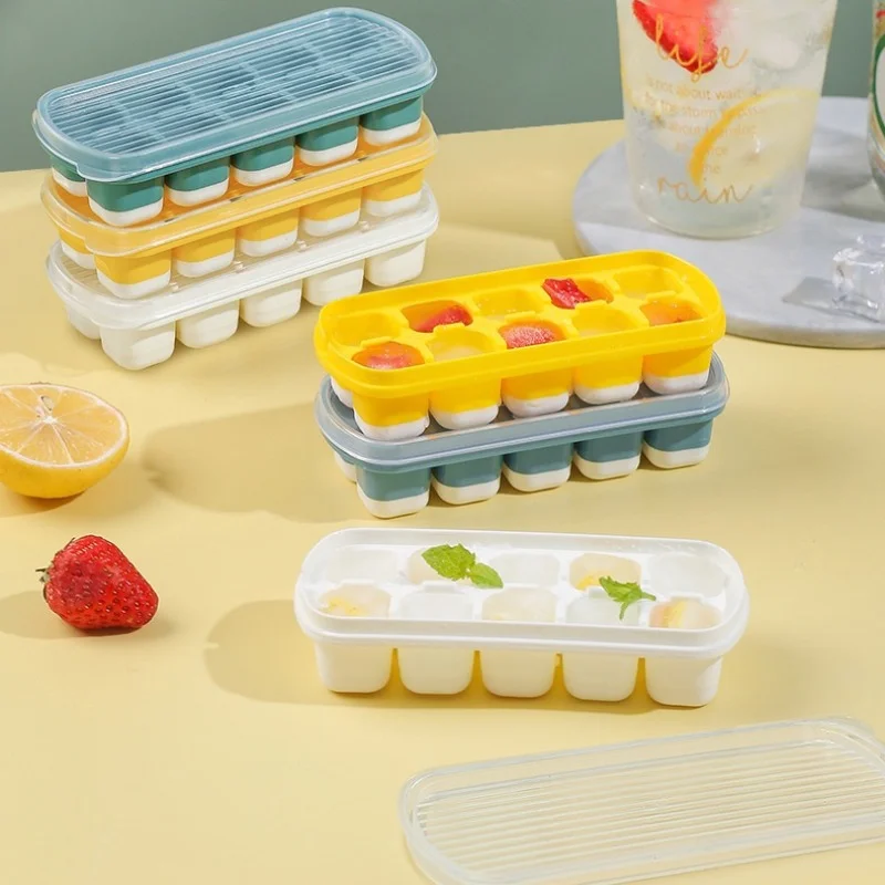 2 In 1 24 Grids Ice Cube Maker And Ice Cream Mold Set Bpa Free Ice Cube Tray  Storage Box With Lid Cool Drinks Kitchen Bar Tools - Ice Cream Tools -  AliExpress