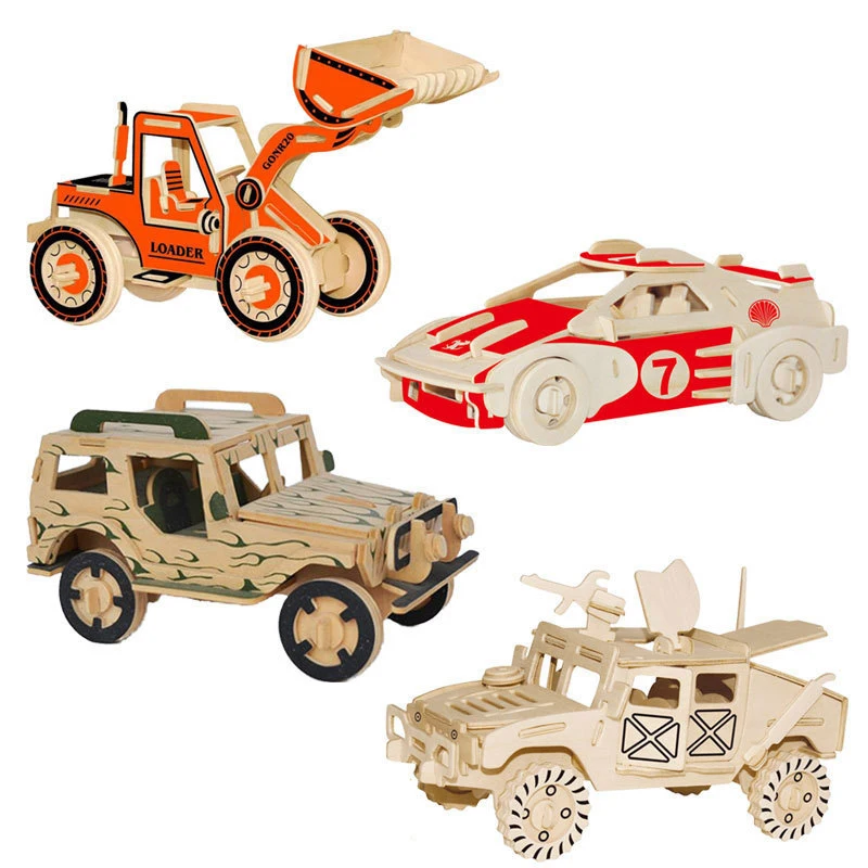 DIY Smooth Burr Free 3D Laser Cut Wooden Puzzle Kids Assembled Racing Dirt Bike Model Collection Educational Toys Gift maisto 1 24 ferrari f12 assembled diy die casting model car toy new collection boy toy