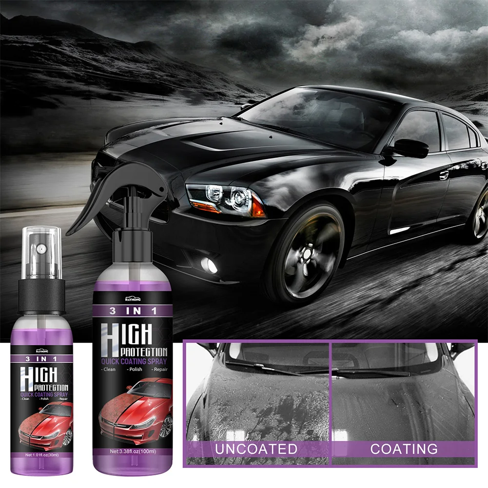 3-in-1 Automotive Ceramic Coating Spray 30ml/100ml Car Paint Polish Agent  Wax Automotive Paint Scratch Repair Remover Protection - AliExpress