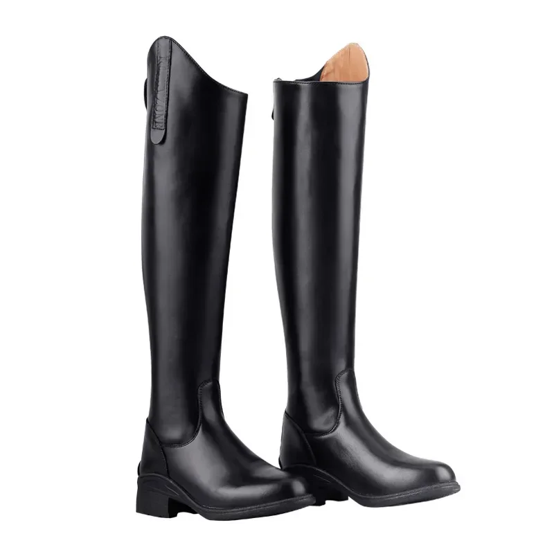 Genuine Leather Equestrian Riding Boots Obstacle High Race Boots Men Women Equipment For Horse Rider