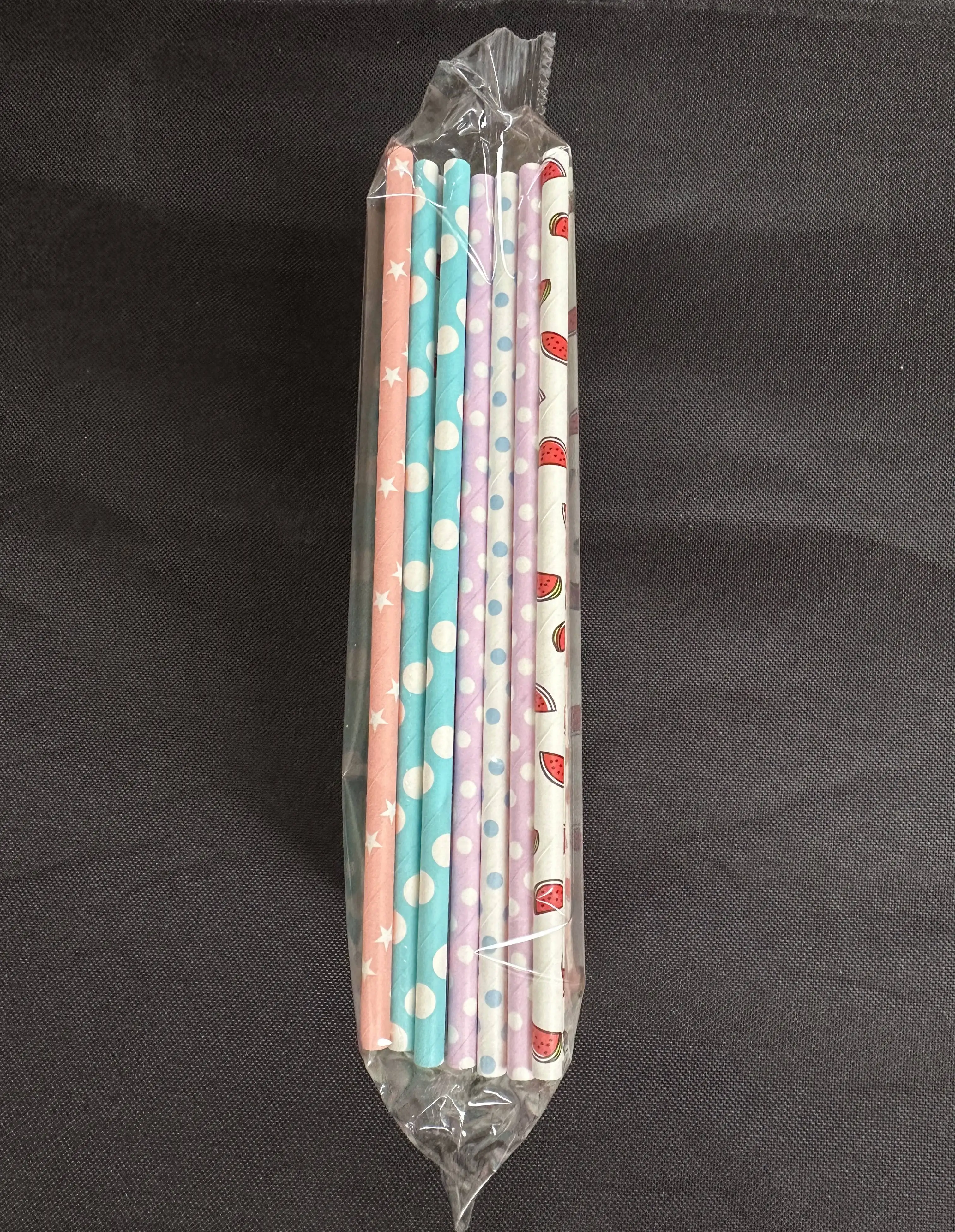 Straws Disposable straws Bar Restaurant Straws Creative Arts party straws Random mixed color bare tube 6*197mm/10000 pieces