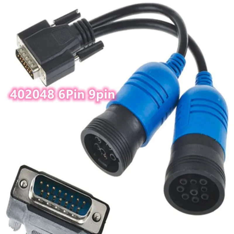 Pn 402048 6 Pin 9 Pin Y Adattatore Deutsch Per Link 125032 Diesel Truck 6 Pin 9 Pin A Db15 Pin Maschio Cavo Connettore Obd Pn 405048