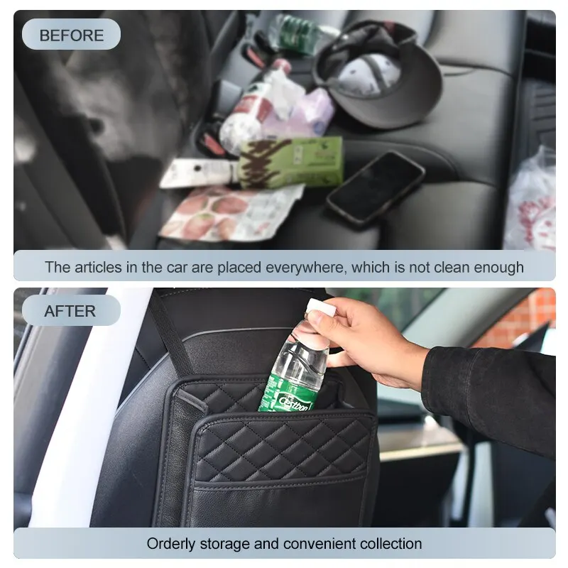 Car Seat Back Organizer Waterproof Phone Pocket Pouch Hanging Storage Bag