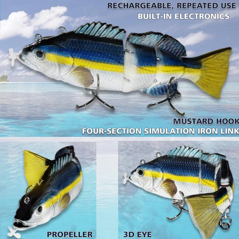 

Electronic Live Baits Fishing Lure Set Automatic Swimming Bait Swimbait Wobblers Artificial Bait Hooks Fish Tackle Fishing Hook