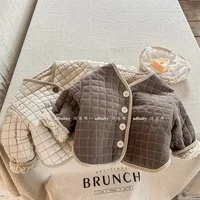 Veste en coton de style coréen pour filles, vêtements pour enfants, automne, hiver, nouveau 2