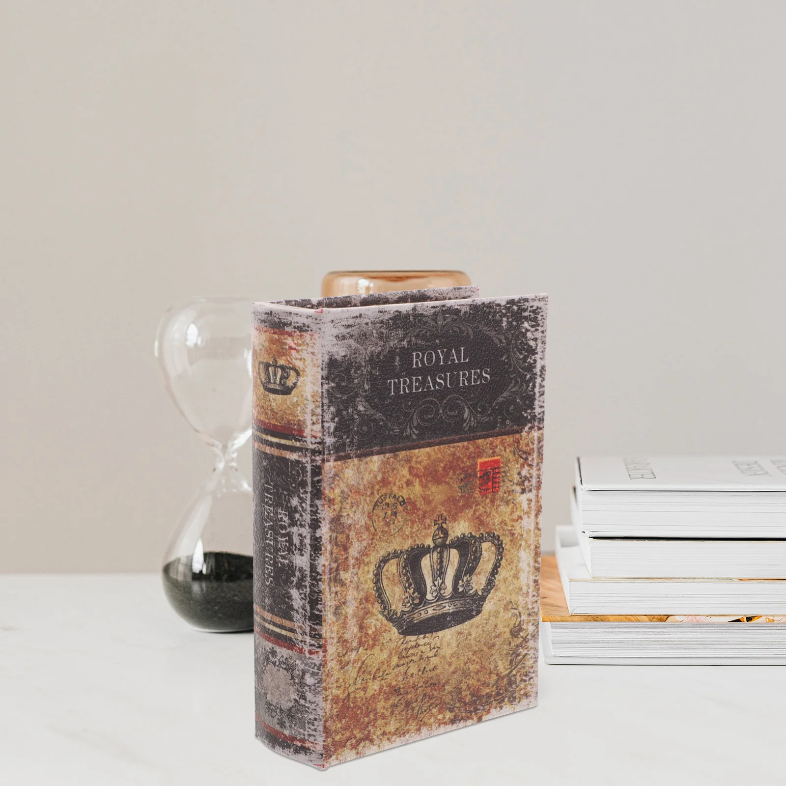 

Винтажная коробка в форме книги настольная поддельная книга украшение фотография Реквизит