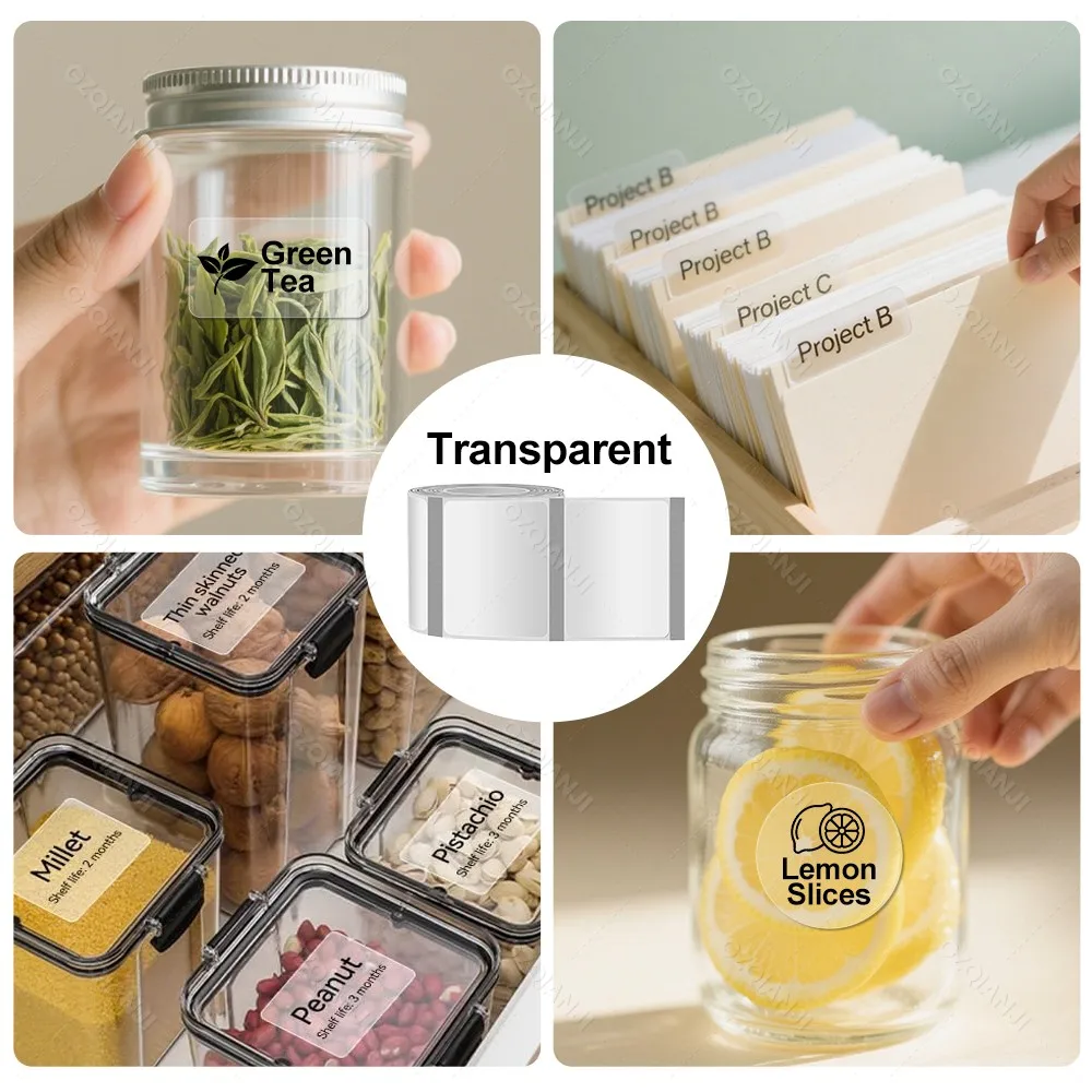 For Marklife P50 X2 Thermal Label Maker 2inch Printer White Color Cable Cartoon Waterproof Adhesive Sticker Label Paper 30-50mm