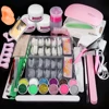 Nail Art Acrylic Powder and Liquid Mono Manicure Art Deco Nail Art Kit Crystal Nail Glitter 3D Engraved Acrylic Manicure Kit 1
