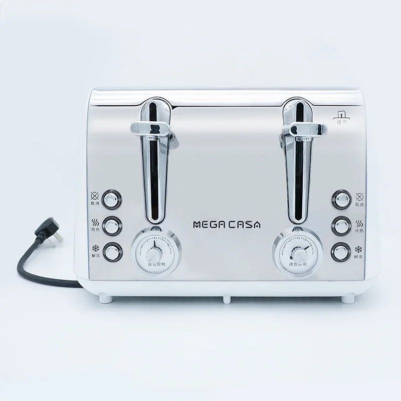 Bread Machine Toaster Sliced Bread Roasting 4-Piece Fully Automatic Breakfast Maker Тостер Toster Household Appliances 4