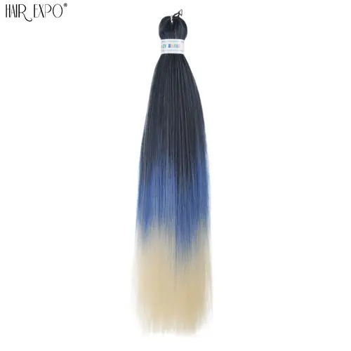 26Inch Easy Braids Hair Synthetic Colourful Pre Stretched Braiding Hair Extensions Jumbo Braids Ombre Yaki Long Straight Hair - Image 79