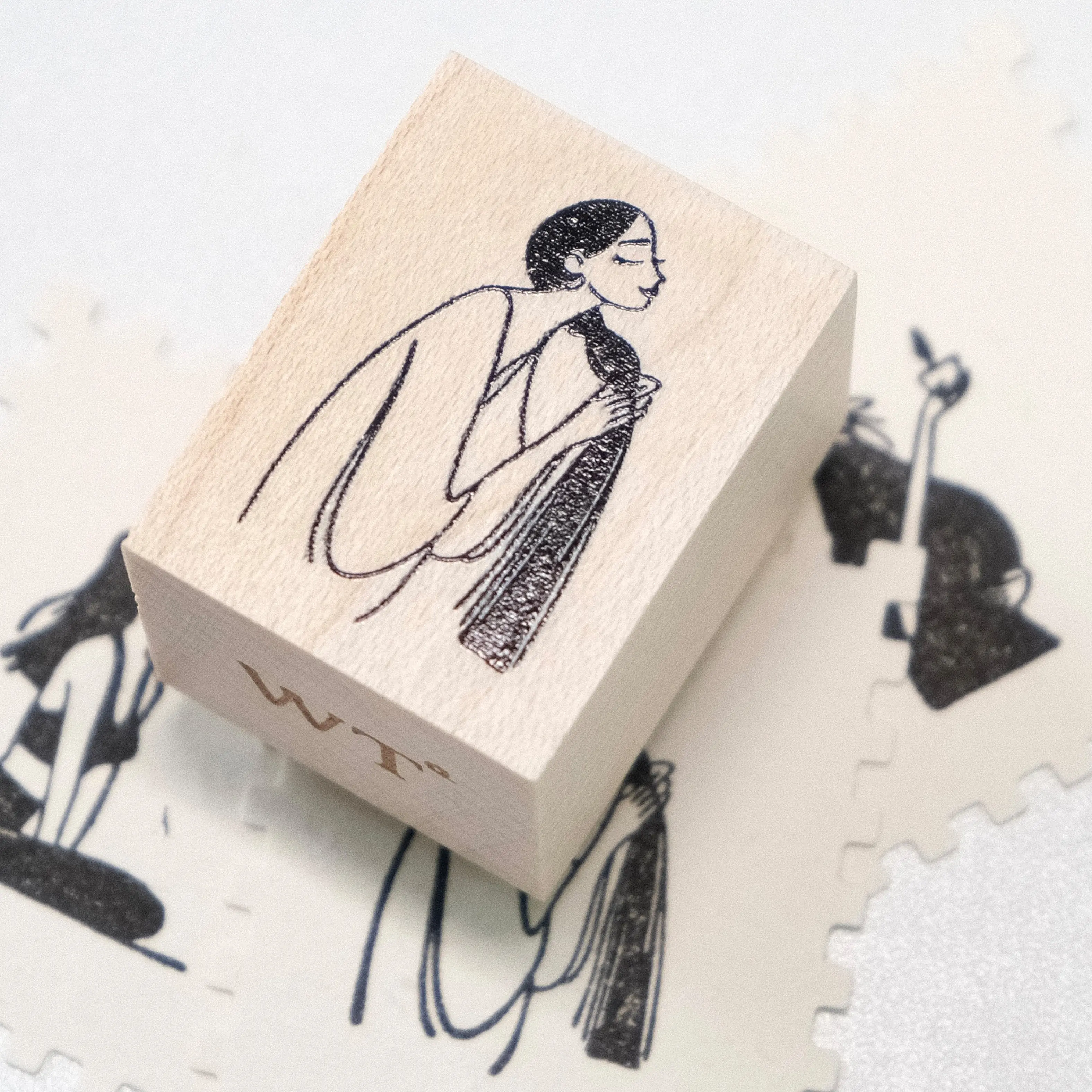 WT 스튜디오 빈티지 소녀들의 일상 커피 소녀 플래너용 고무 스탬프 DIY 스크랩북 사진 앨범 카드 만들기 장