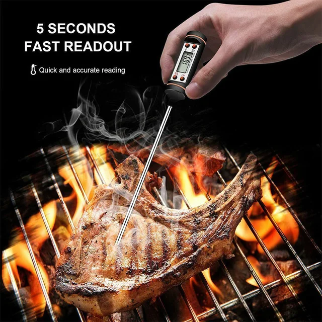 Termómetro Digital Para Alimentos - Acero Inoxidable (hasta 200°C)